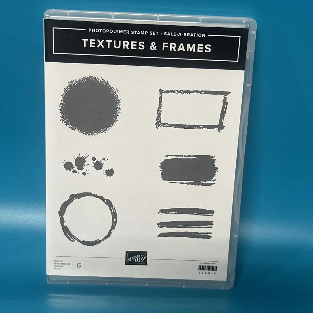 Stampin Up Set Textures Frame 156616 New Circles Dots Squares Lines Retired